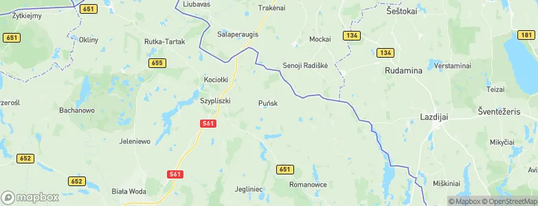 Puńsk, Poland Map