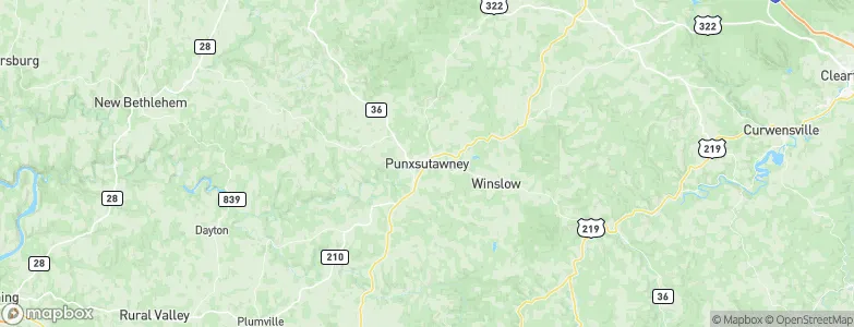 Punxsutawney, United States Map