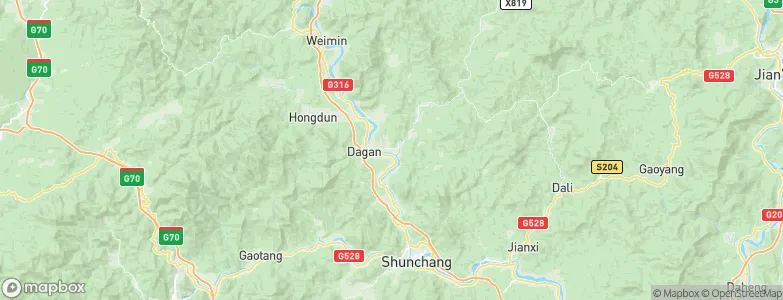 Pushang, China Map