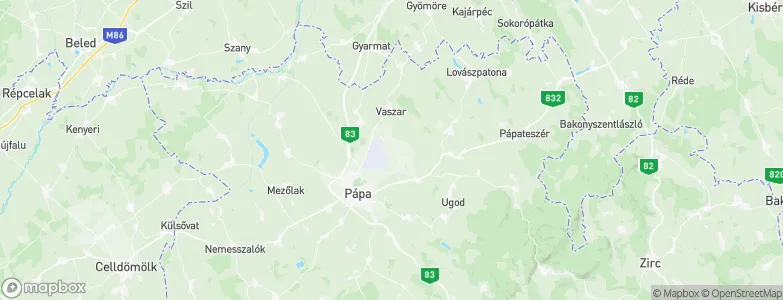 Pusztagyimót Felső, Hungary Map