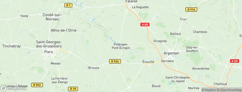 Putanges-le-Lac, France Map