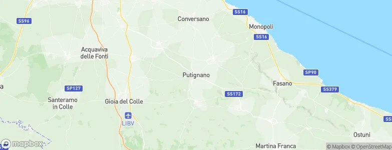 Putignano, Italy Map