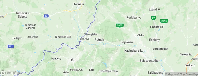 Putnok, Hungary Map