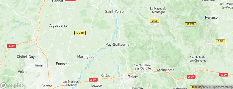 Puy-Guillaume, France Map