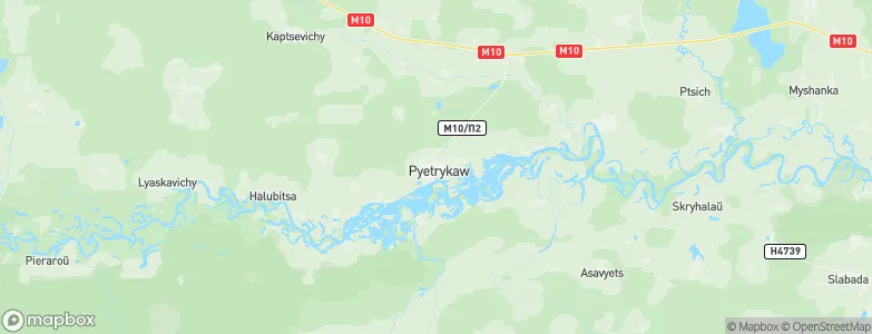 Pyetrykaw, Belarus Map