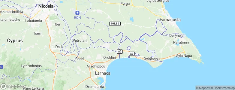 Pýla, Cyprus Map