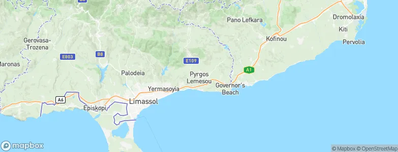 Pyrgos, Cyprus Map