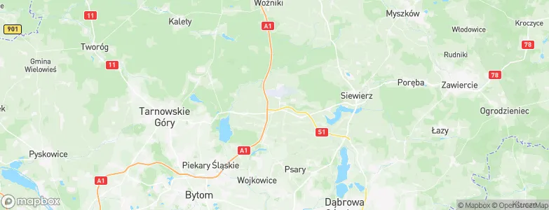 Pyrzowice, Poland Map