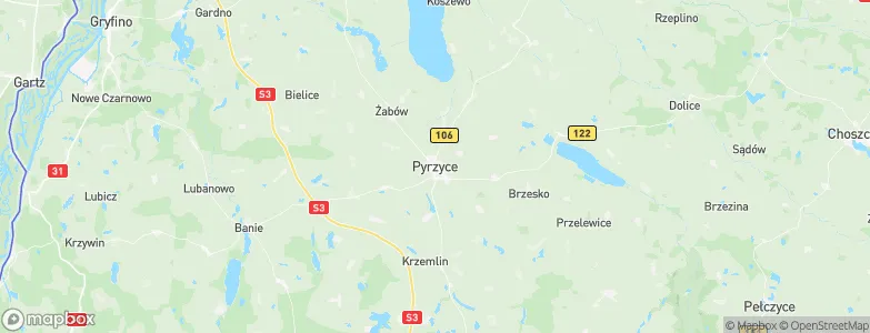 Pyrzyce, Poland Map
