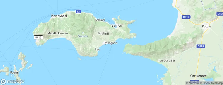 Pythagóreio, Greece Map