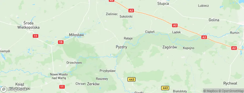Pyzdry, Poland Map