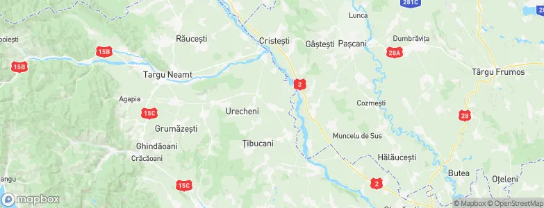 Păstrăveni, Romania Map