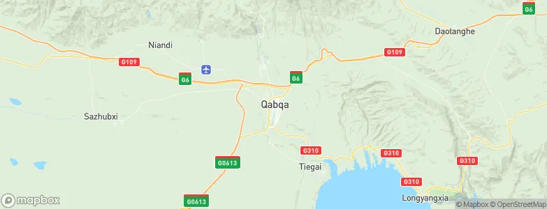 Qabqa, China Map
