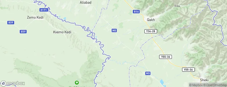 Qakh Rayon, Azerbaijan Map