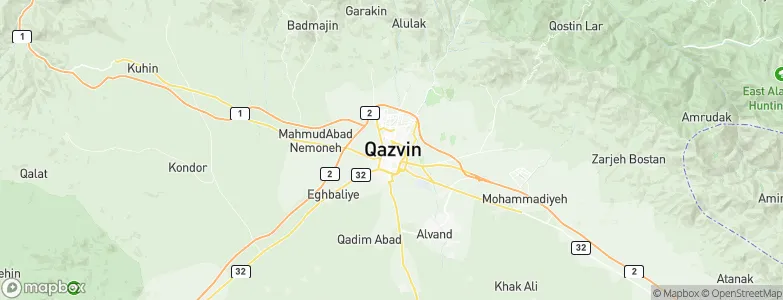 Qazvin, Iran Map
