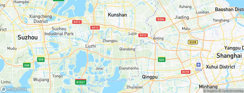 Qiandeng, China Map
