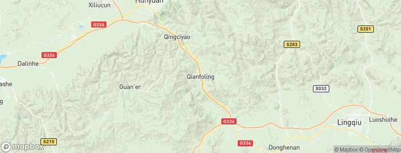 Qianfoling, China Map