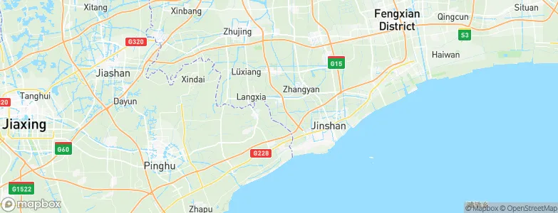 Qianxu Zhen, China Map