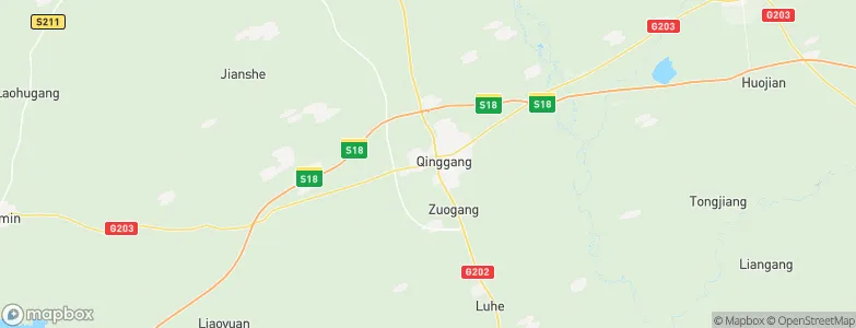Qinggang, China Map