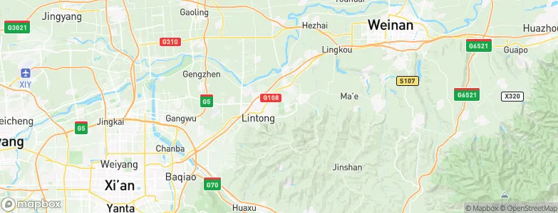 Qinling Jieban, China Map