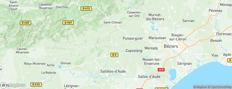Quarante, France Map