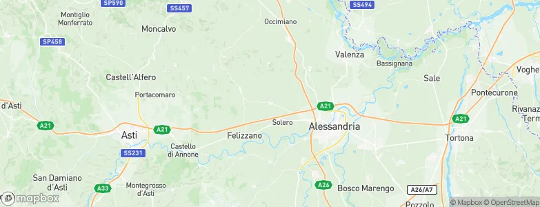 Quargnento, Italy Map