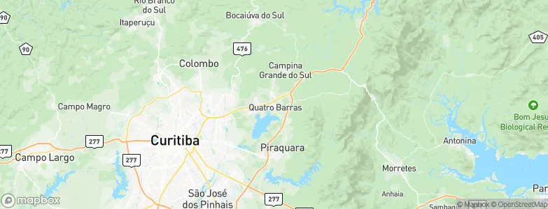 Quatro Barras, Brazil Map