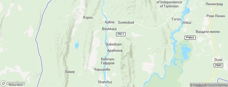 Qubodiyon, Tajikistan Map