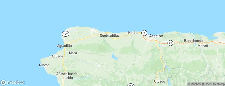 Quebradillas, Puerto Rico Map