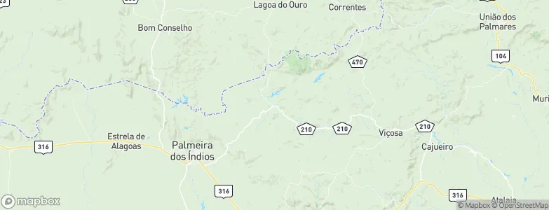 Quebrangulo, Brazil Map