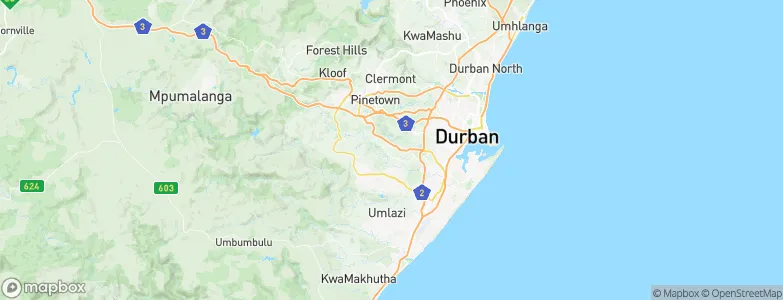 Queensburgh, South Africa Map