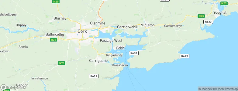Queenstown, Ireland Map