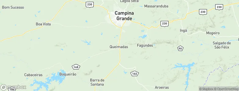 Queimadas, Brazil Map