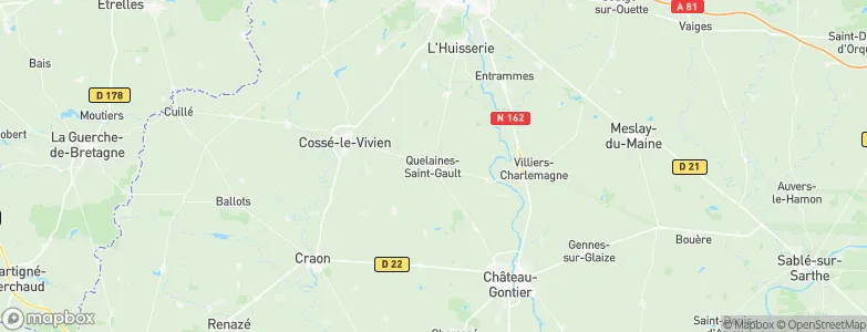 Quelaines-Saint-Gault, France Map