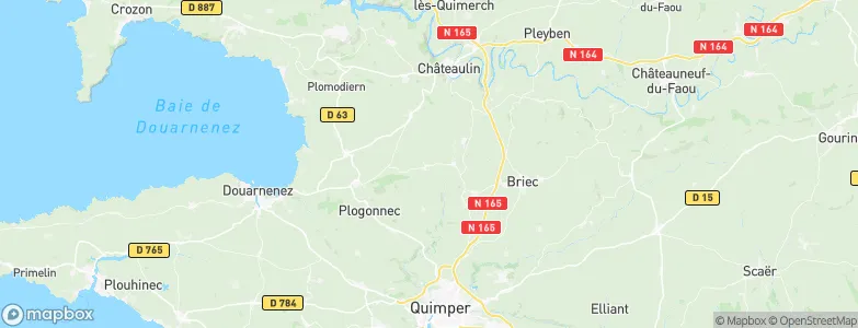Quéménéven, France Map