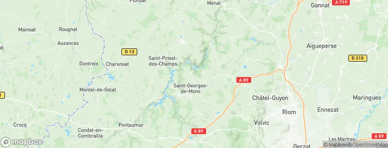 Queuille, France Map