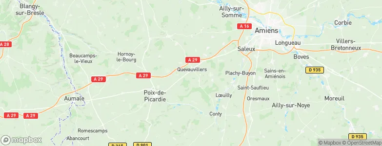 Quevauvillers, France Map