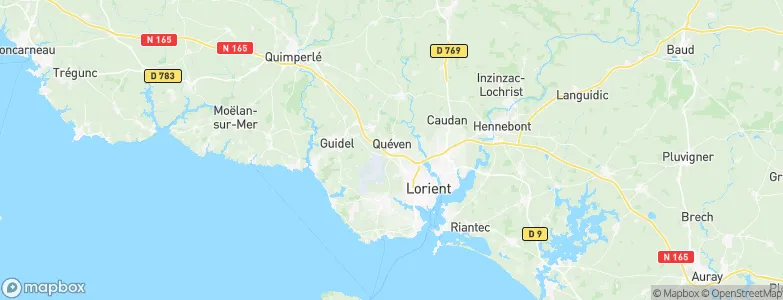 Quéven, France Map