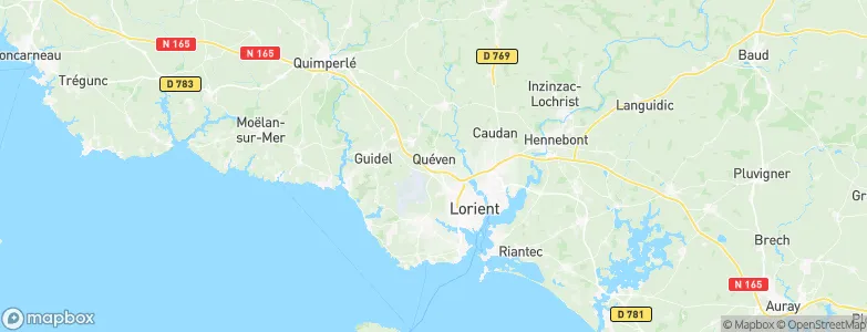 Quéven, France Map