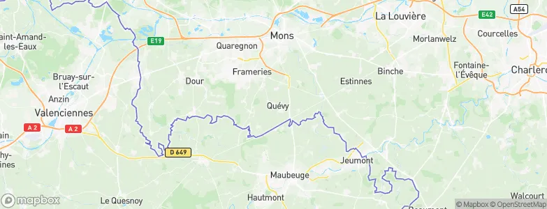 Quévy, Belgium Map