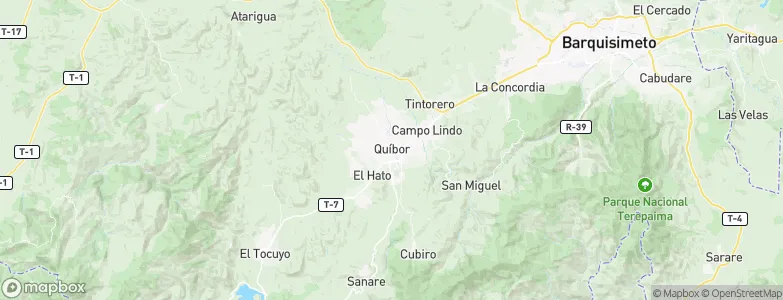 Quibor, Venezuela Map