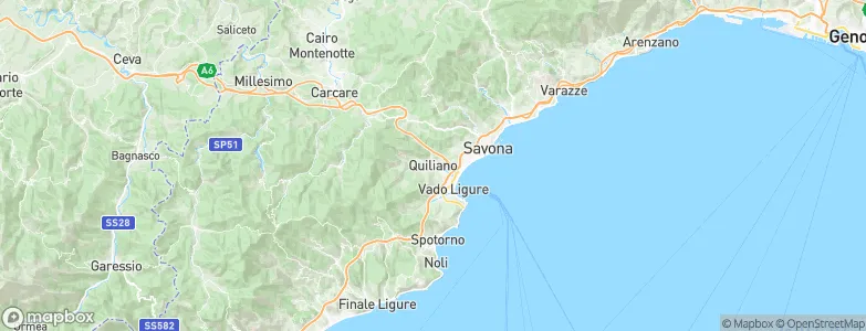Quiliano, Italy Map