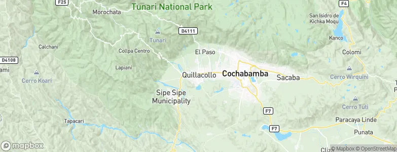 Quillacollo, Bolivia Map