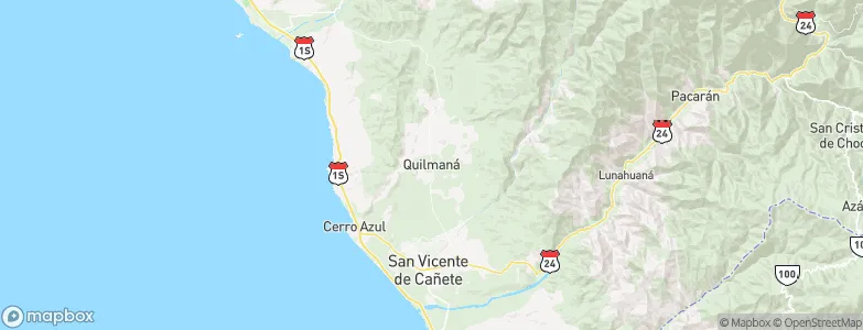 Quilmaná, Peru Map