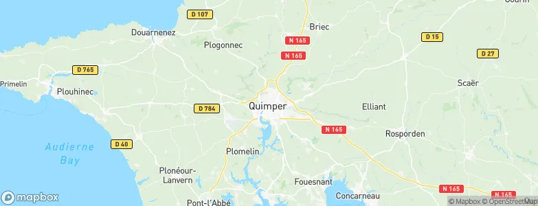 Quimper, France Map