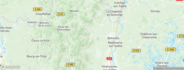 Quincié-en-Beaujolais, France Map