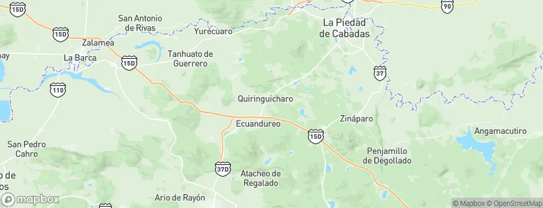 Quiringuícharo, Mexico Map