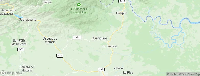 Quiriquire, Venezuela Map