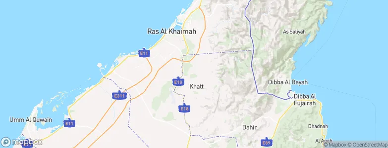 Ra’s al Khaymah, United Arab Emirates Map