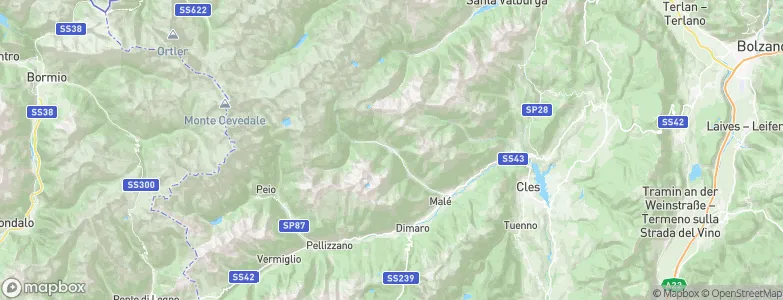 Rabbi Fonti, Italy Map